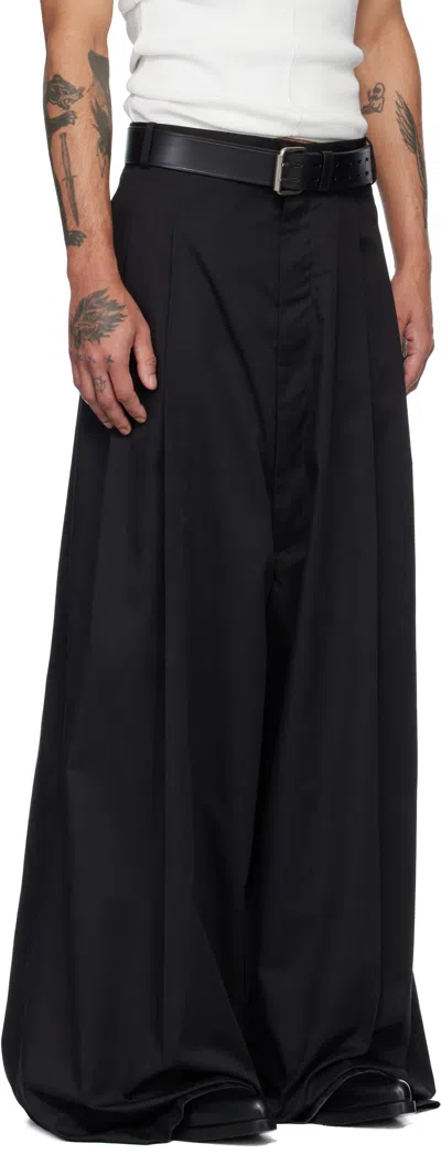 Lu'u Dan Lowline Belt Loop Casual Pants In Black