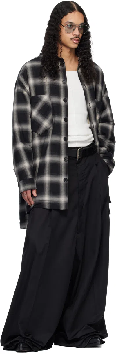 Lu'u Dan Lowline Belt Loop Casual Pants In Black