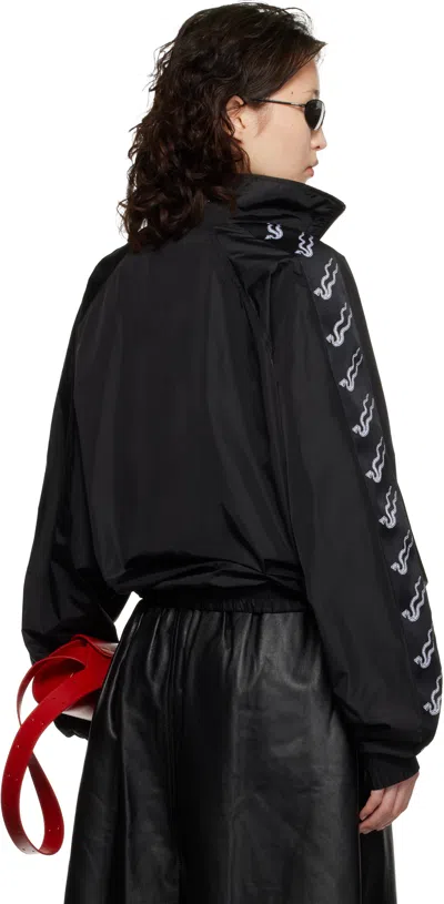 Lu'u Dan Black Windbreaker L-d Jacket In Black