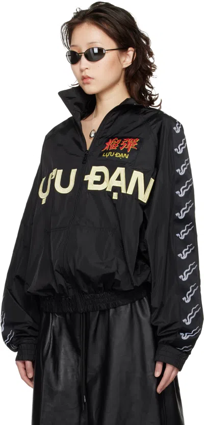 Lu'u Dan Black Windbreaker L-d Jacket In Black