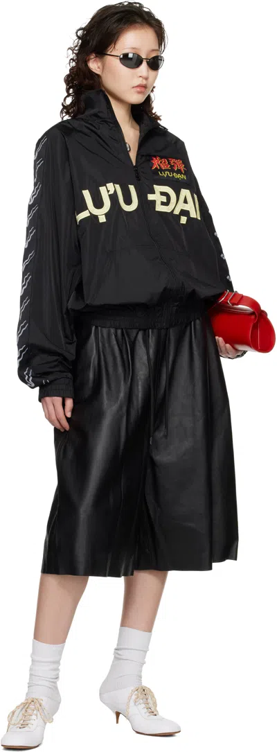 Lu'u Dan Black Windbreaker L-d Jacket In Black