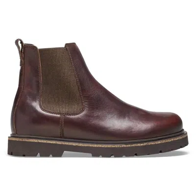 Birkenstock Highwood Slip-on Leather Boots In Burgundy
