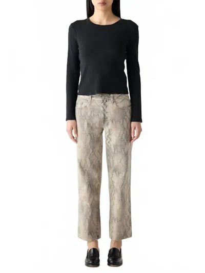 Amo Billie Python Jean In Cloud Grey In Neutral