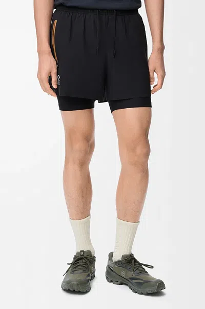 Loewe Performance Shorts In Technical Shell In Black