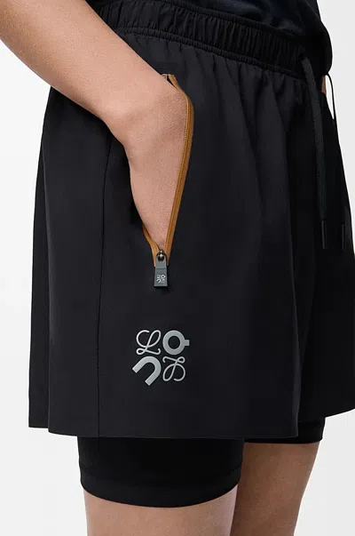 Loewe Performance Shorts In Technical Shell In Black