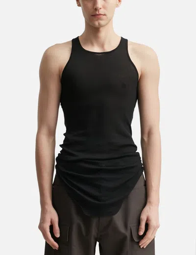 Rick Owens Basic Rib Tank In Black