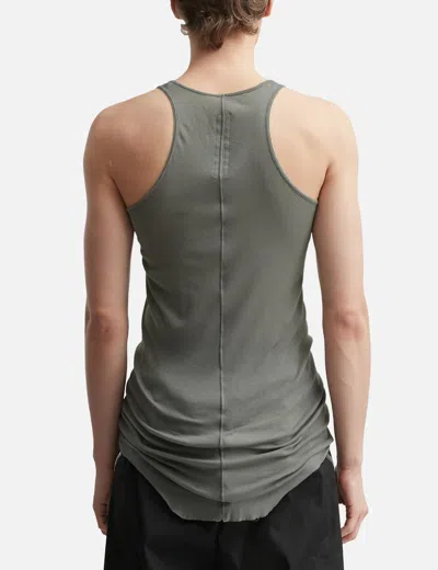 Rick Owens Basic Rib Tank In Green
