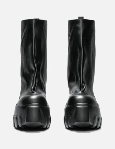 Rick Owens Black Hollywood Flared Mega Tractor Boots In Black