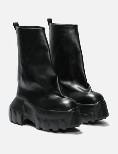 Rick Owens Black Hollywood Flared Mega Tractor Boots In Black