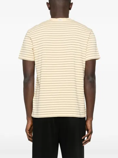 Sandro Striped T-shirt In Yellow