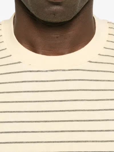 Sandro Striped T-shirt In Yellow