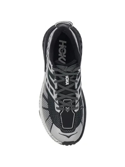 Hoka U Speedgoat 2ts Black Low Top Sneakers With Printed Laces And Logo Lettering On The Side In Tech Fab