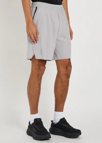 On Train Stretch-shell Shorts In Gray