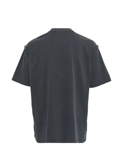 Solid Homme Logo-patch T-shirt In Gray