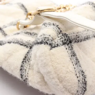 Pre-owned Chanel Black White Fabric Backpack () In Multi