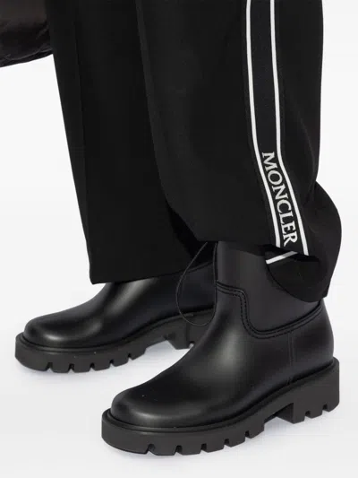 Moncler Stylish High-top Mini Boots With Drawstring Fastening 20 Cm In Animal Print