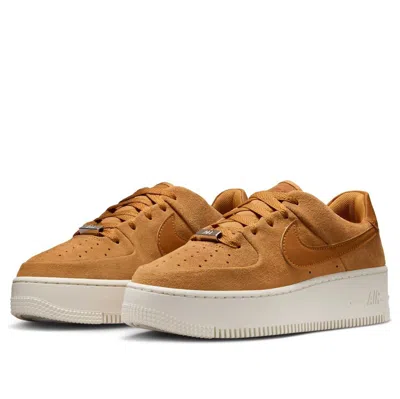 Nike Air Force 1 Sage Low Platform Sneaker In Brown
