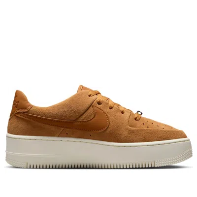 Nike Air Force 1 Sage Low Platform Sneaker In Brown