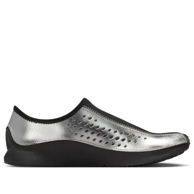 Nike Air Superfly Suede And Perforated Metallic Leather Sneakers In Silver