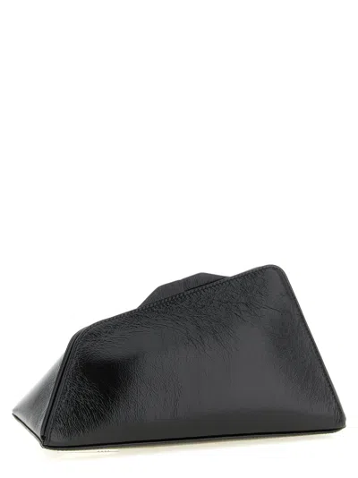 Attico 830 Pm Oversized Rectangular Clutch Bag In Black