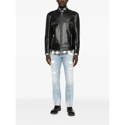 Dsquared2 Teddy Distressed Jeans In Blue