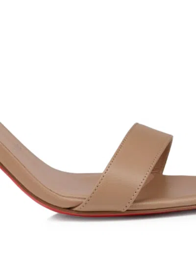 Christian Louboutin Womens Nude Loubigirl 100 Leather Heeled Sandals In Nude