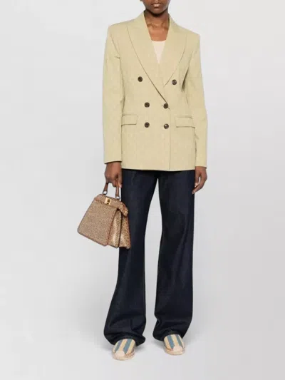 Etro Fitted Double-breasted Jacket With Paisley Pattern