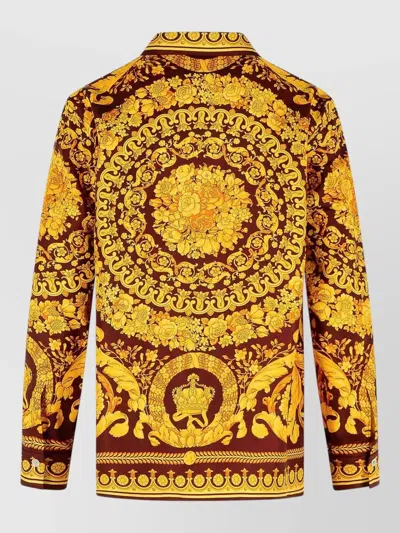 Versace Women Gold Barocco Shirt, S Luxury Shirts For Women Darveys In Multi