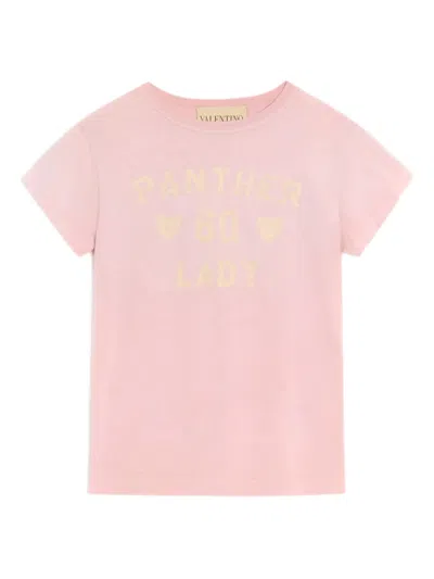 Valentino Garavani Printed Cotton T-shirt Clothing In Pink