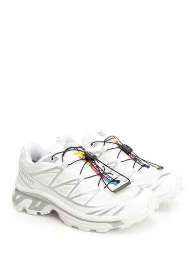 Salomon Streamlined White Sneakers With Quick-pull Lacing System In White