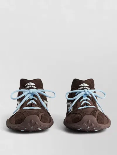 Balenciaga Women Brown Canvas And Corduroy Monday Ultra Sneakers In Brown