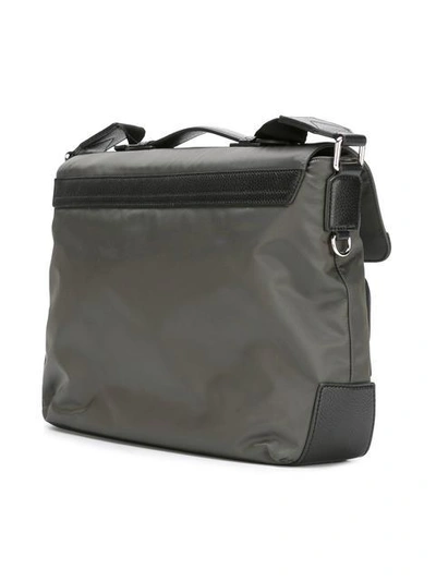 Shop Dolce & Gabbana Flap Messenger Bag In Grey