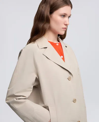 Aspesi Coat Lined In Cotton And Polyester Canvas In Multi