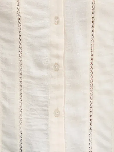 Hoss Intropia Ruffled Button Blouse In Neutral