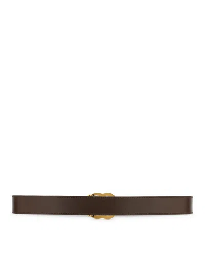 Gucci Women Reversible Gg Marmont Belt In Brown