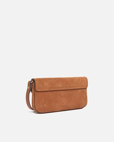 Pinko Saddle Medium Clutch Bag Adjustable Strap In Brown