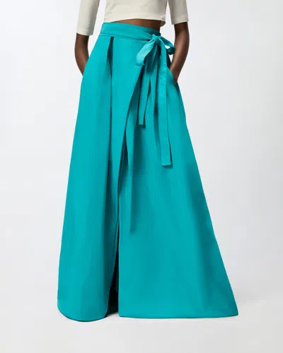 Pinko Raponzolo High Waist Maxi Pleated Skirt In Multi