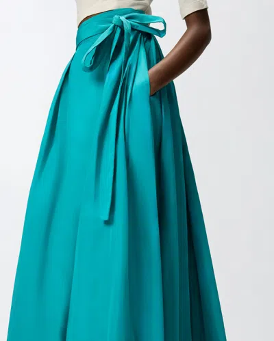 Pinko Raponzolo High Waist Maxi Pleated Skirt In Multi