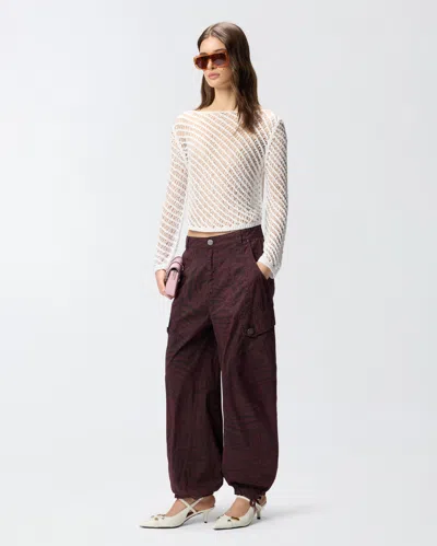 Pinko Sweaters Bianco Silver In White