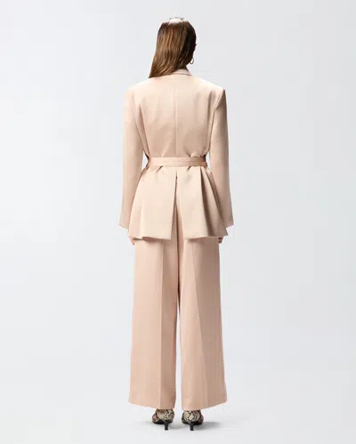 Pinko Belted Wrap Jacket In Neutral