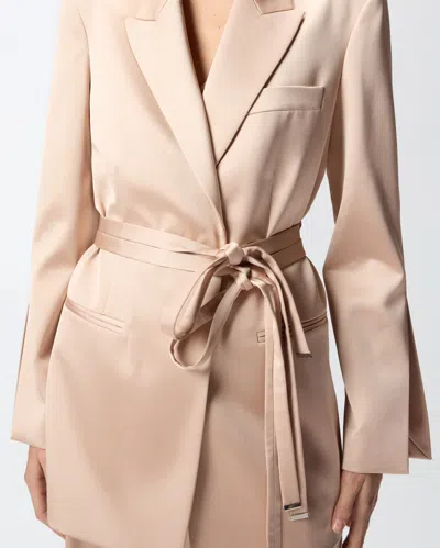 Pinko Belted Wrap Jacket In Neutral