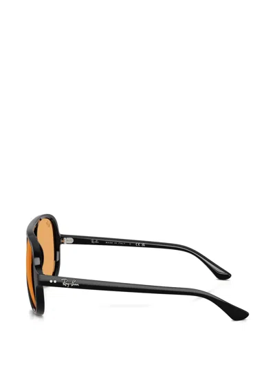 Ray Ban Cats 5000 Classic Summer Capsule Sunglasses Black Frame Orange Lenses 59-13