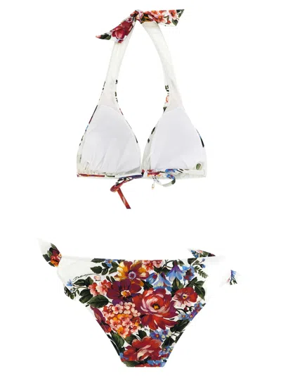 Dolce & Gabbana Patterned Bikini In White
