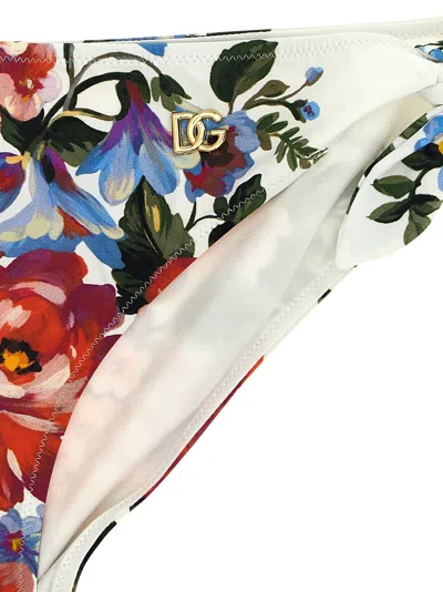 Dolce & Gabbana Patterned Bikini In White
