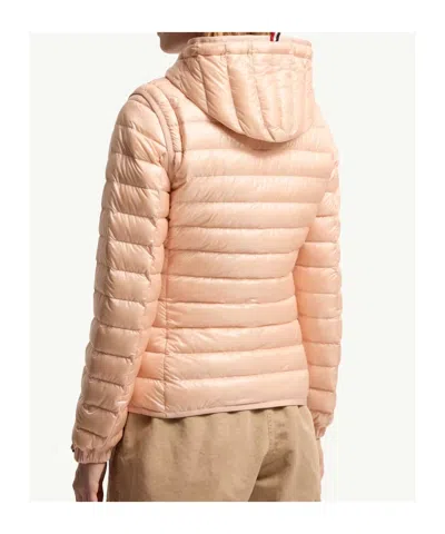 Moncler Grenoble Karura Short Transformable Down Jacket Pink In Neutral