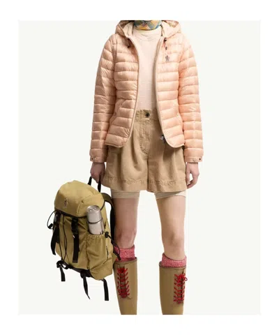 Moncler Grenoble Karura Short Transformable Down Jacket Pink In Neutral