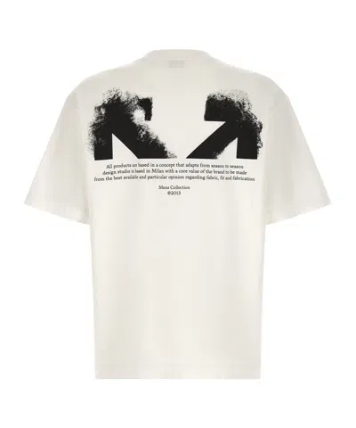 Off-white Ss22 Logo Round Neck Pullover Short Sleeve Loose Fit Khaki In Neutral