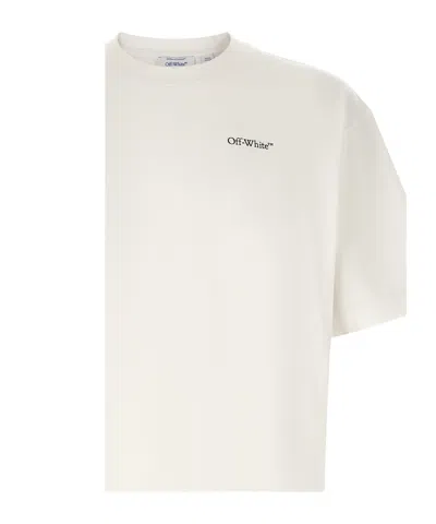 Off-white Ss22 Logo Round Neck Pullover Short Sleeve Loose Fit Khaki In Neutral