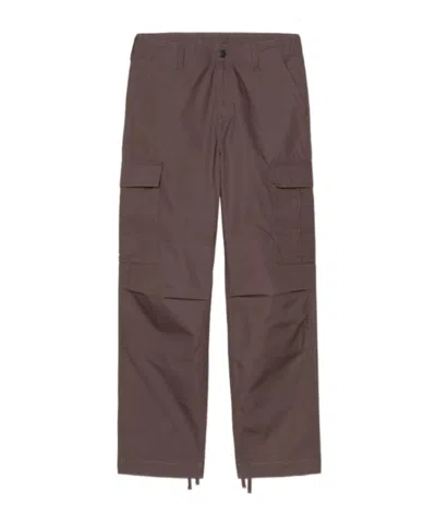 Carhartt Ankle-drawstring Cargo Pants In Burgundy