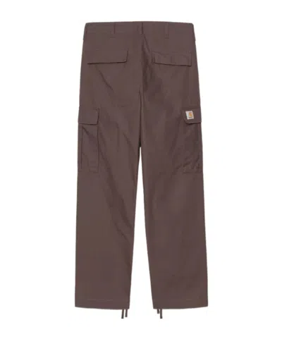 Carhartt Ankle-drawstring Cargo Pants In Burgundy